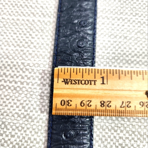 Christian Dior Vintage Belt Medium Blue Leather Women - Picture 11 of 15